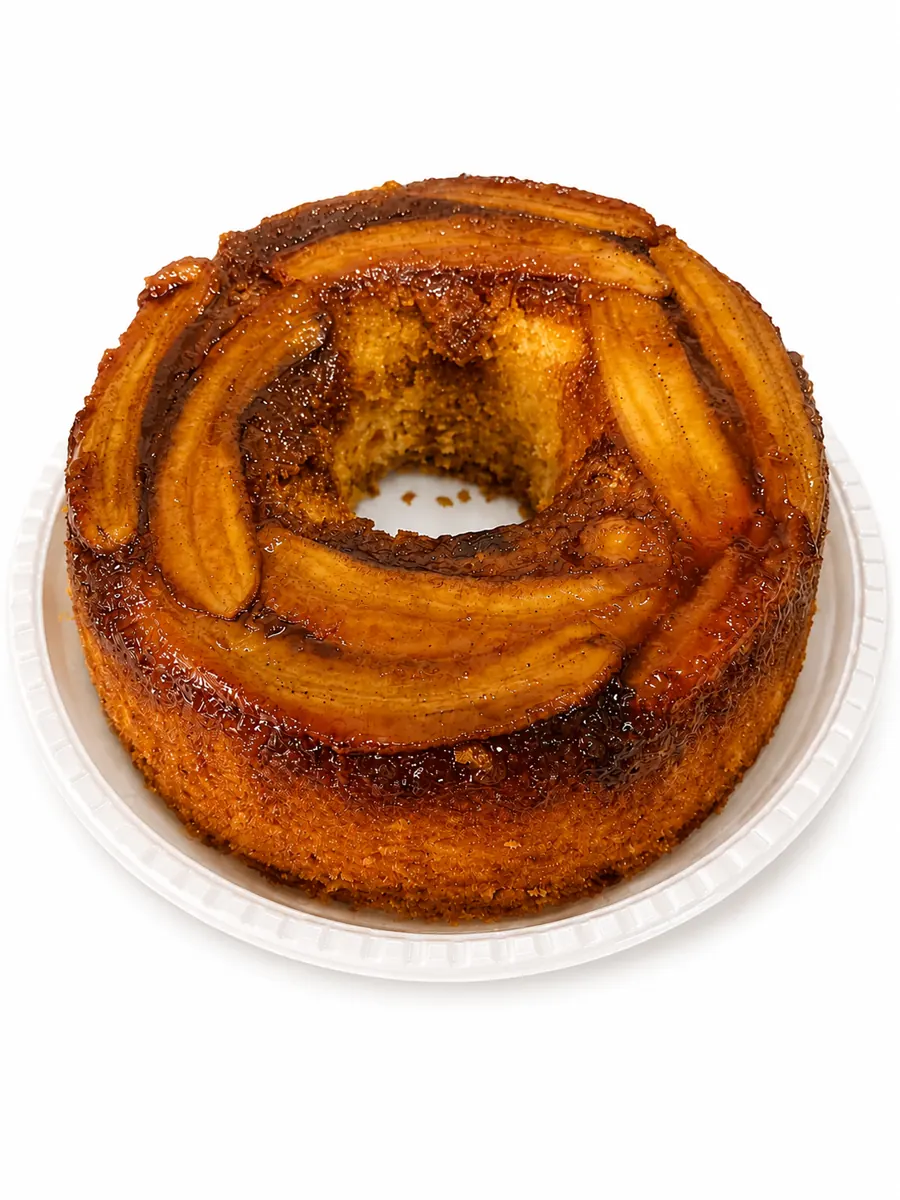 Bolo de banana caseiro em fatias
